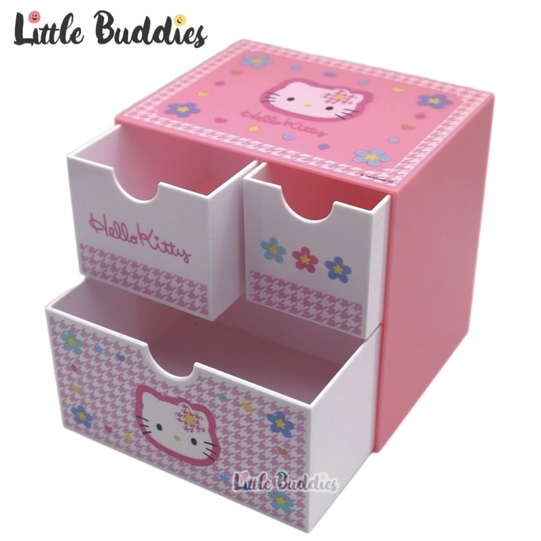 日本 Sanrio 桌上3格櫃桶