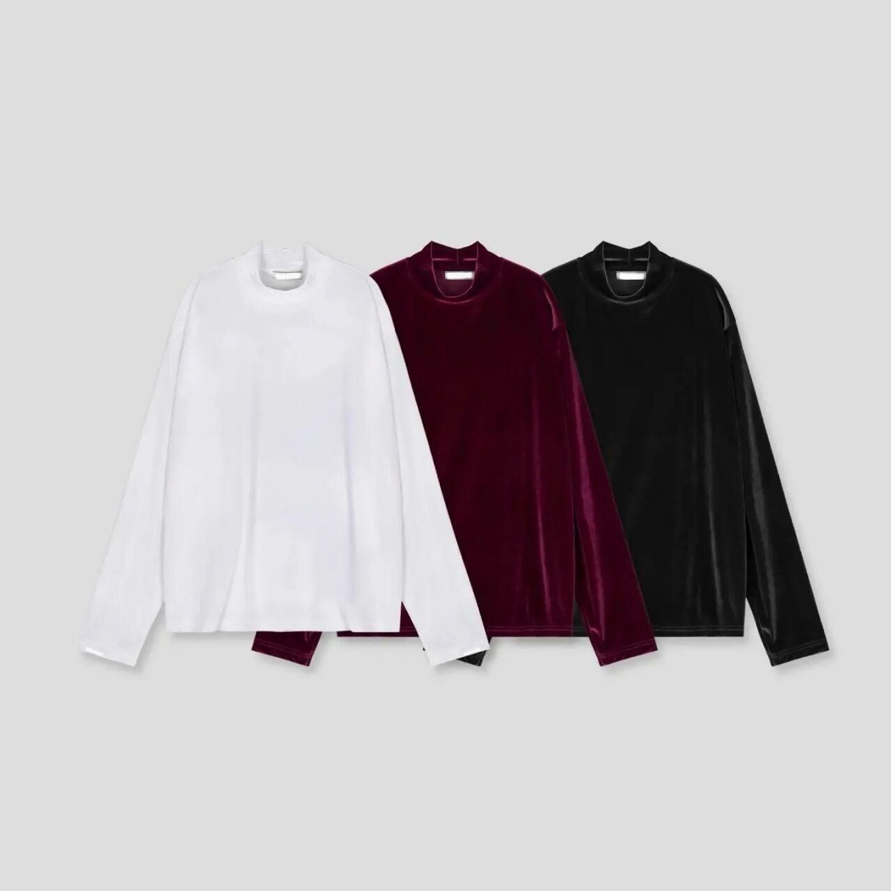 淨色樽領長袖衫 TAC-0068T