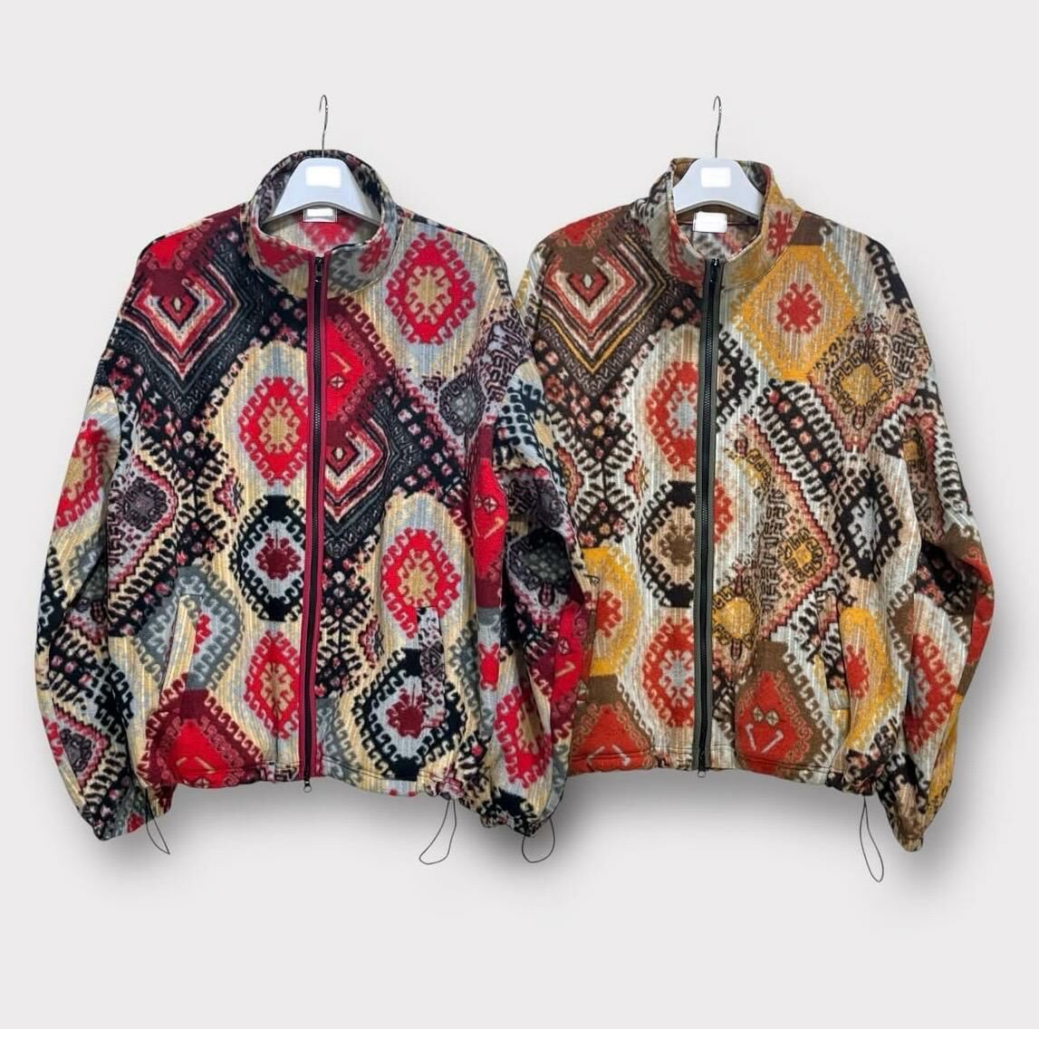 民族花企領拉鍊外套 TAC-0071JK