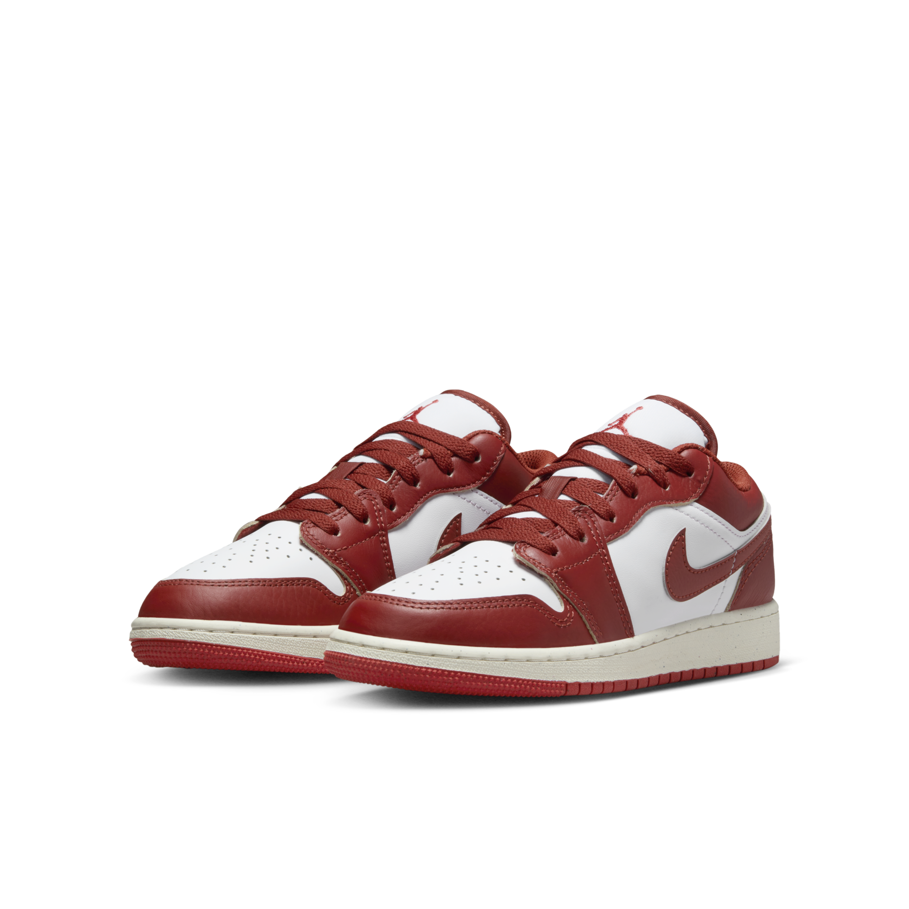 大童鞋 女生尺寸 NIKE AIR JORDAN 1 LOW 'Dune Red' GS 沙丘紅 皮革 休閒鞋【FJ3465-160】