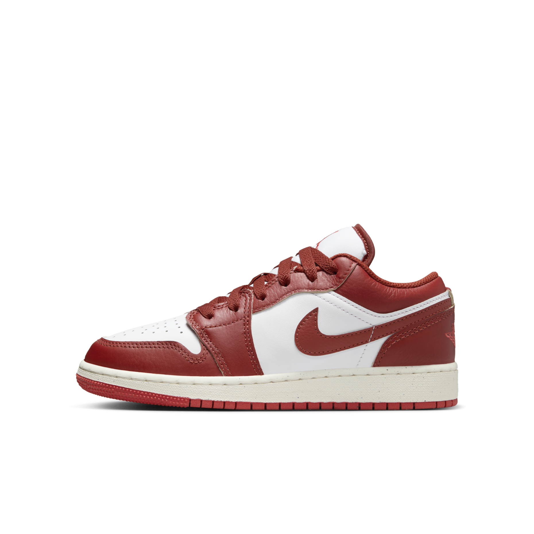 大童鞋 女生尺寸 NIKE AIR JORDAN 1 LOW 'Dune Red' GS 沙丘紅 皮革 休閒鞋【FJ3465-160】