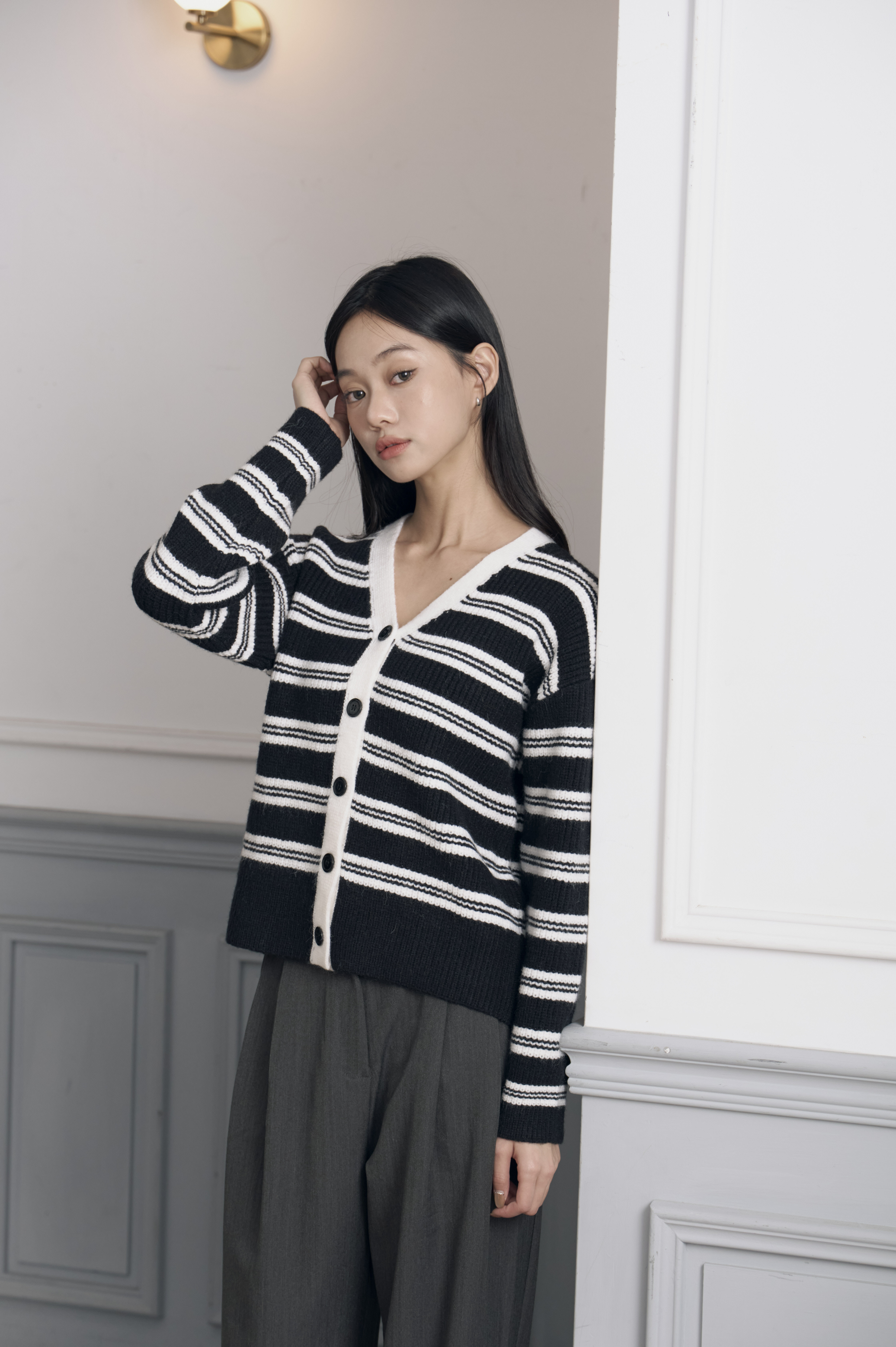 2603 多穿設計圍巾外套兩件組