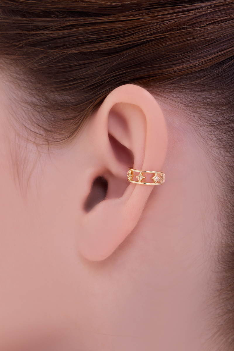 簍空星星耳骨夾(單支)