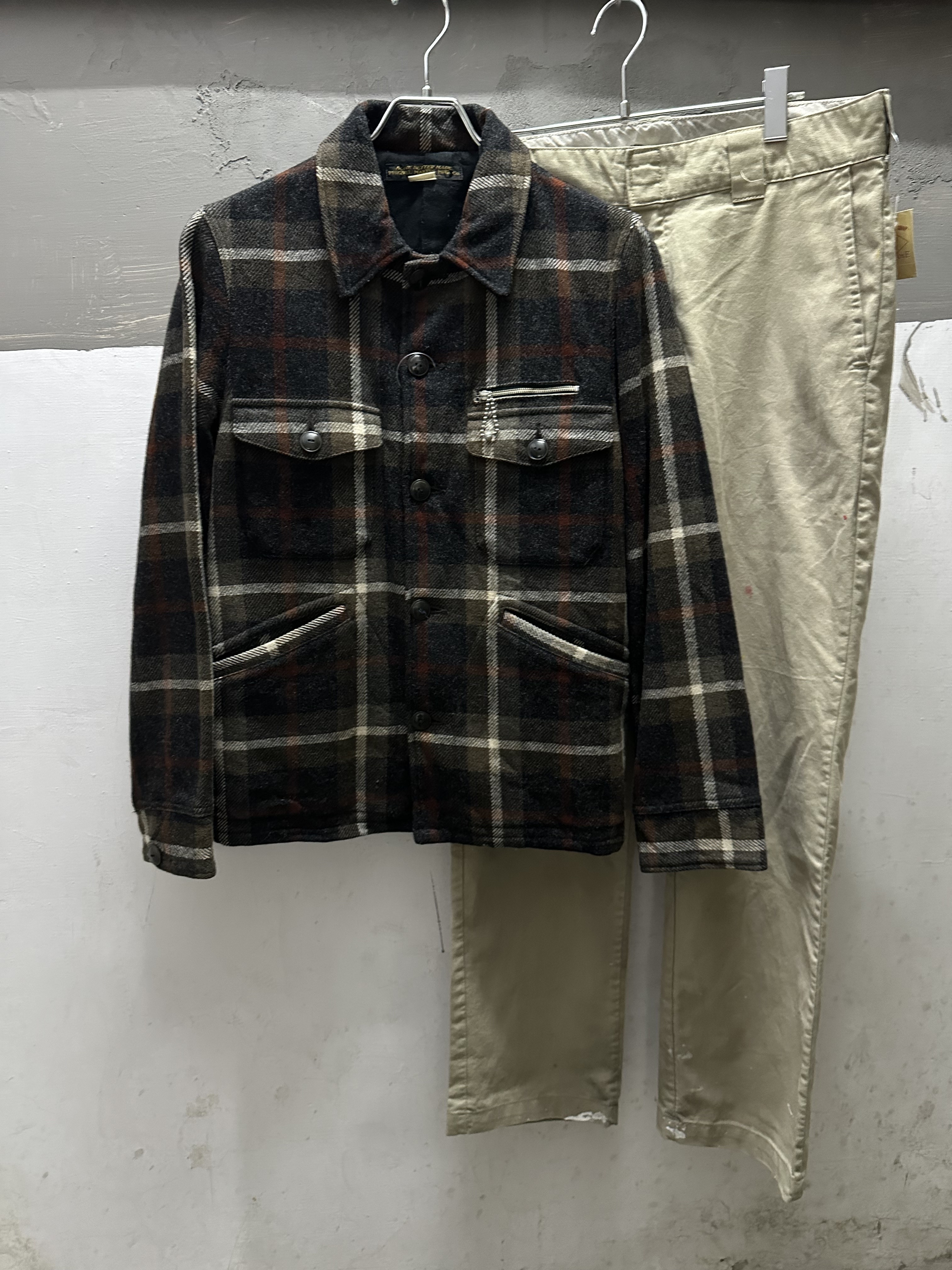 phigvel Wool Button Sport Jacket Made in Japan *Ball Chain Zipper