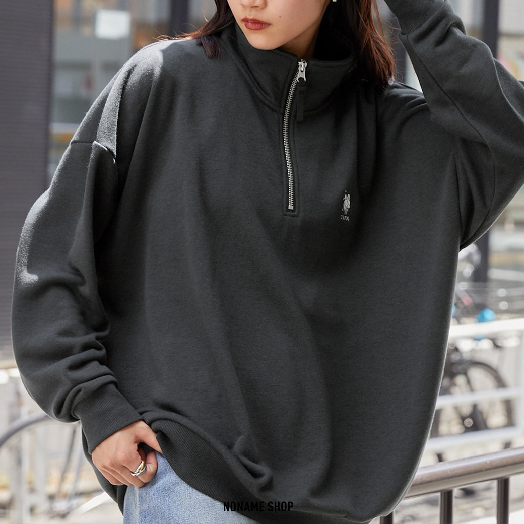 U.S. POLO ASSN 半開襟 拉鍊 拼接 上衣 八色 (男/女款)