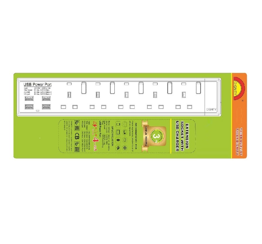 P203 獨立燈掣排蘇 (USB x 4, 不帶電源線)