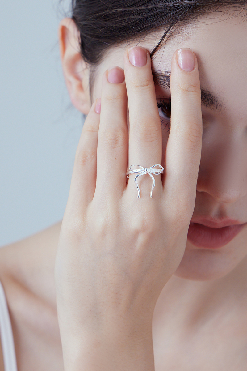 絲帶蝴蝶結可調戒指