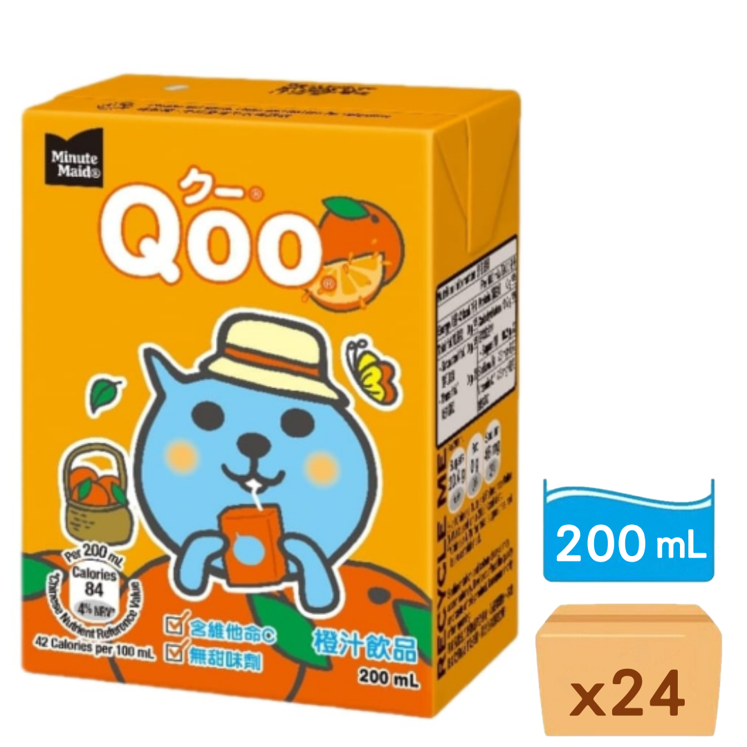 酷兒Qoo-橙汁 200ml x 24包