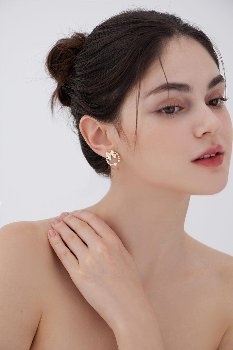 甜美蝴蝶圓舞曲。針式耳環