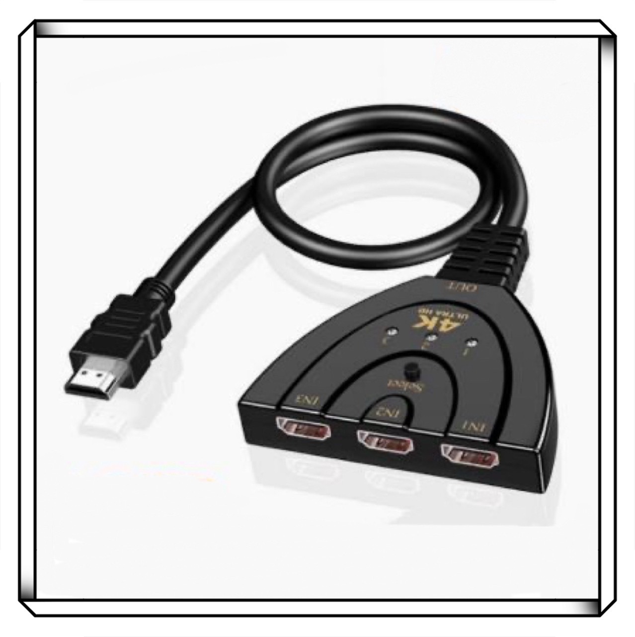 USB 轉 VGA / HDMI 三進一出切換器 轉換器 三合一 分配器 HDTV 三進一出 HDMI 2K 4K