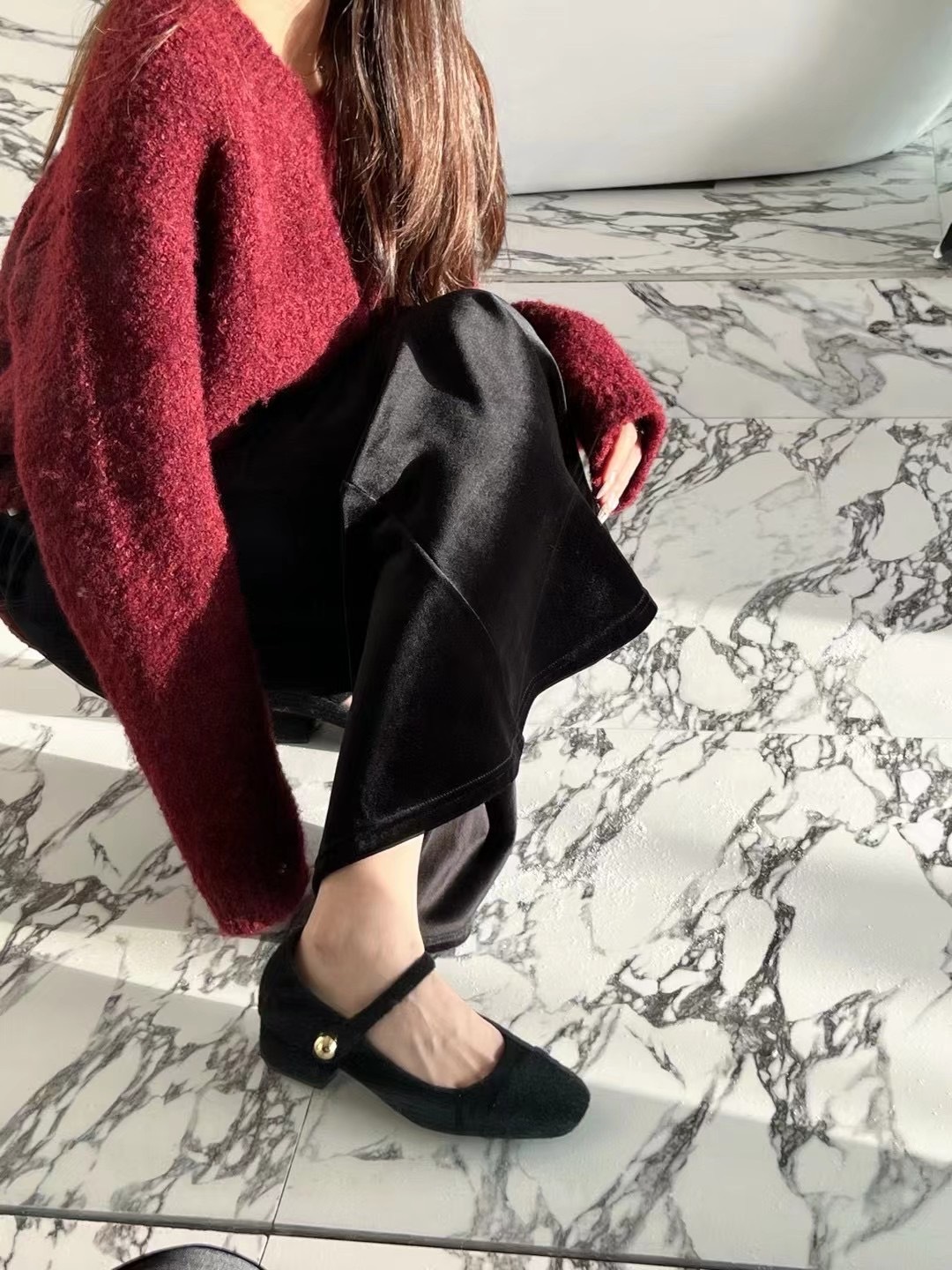 氣質毛呢瑪莉珍鞋