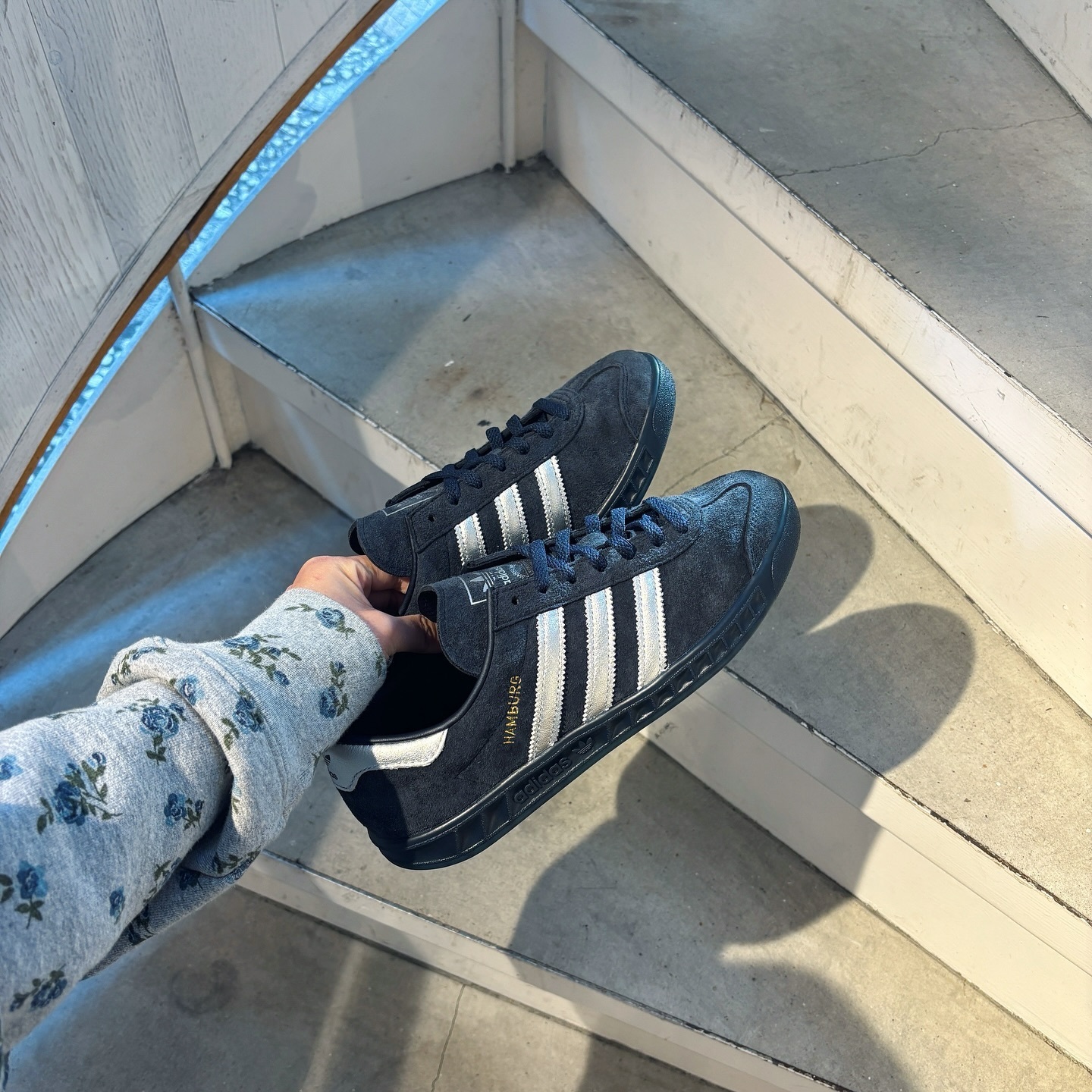 Adidas Originals Hamburg 日本限定 深藍銀 銀色 復古鞋 JP7665