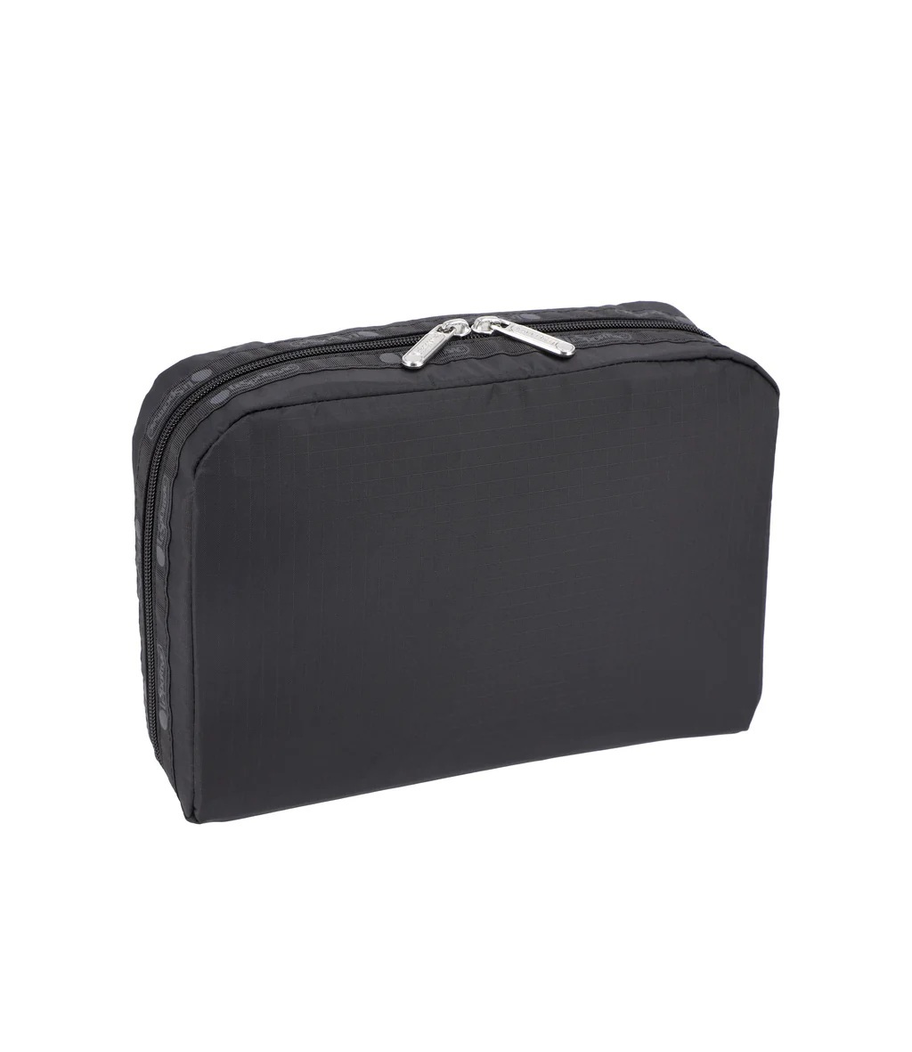 EXTRA LARGE RECTANGULAR COSMETIC ( RECYCLED BLACK )