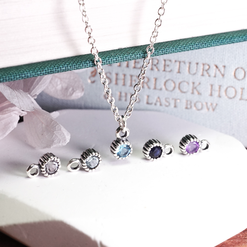 12星座 星座守護石 單鑽設計 925純銀項鍊 女生項鍊 生日禮物 天然石系列