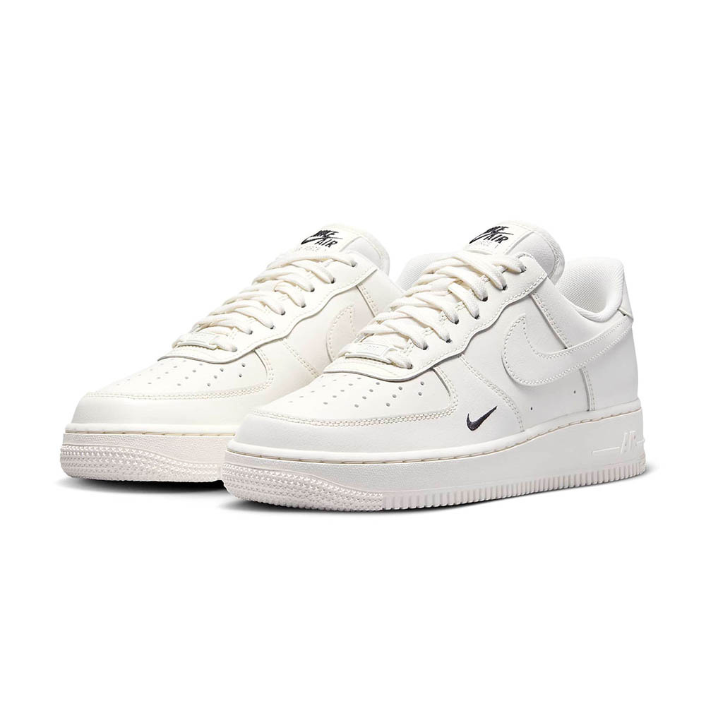Nike Air Force 1'07 女 奶白 小黑勾 皮革 透氣 小白鞋 AF1 運動 休閒鞋 HF1058-133