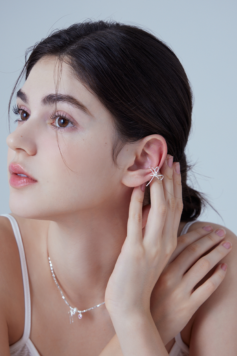 蝴蝶結金屬耳骨夾(單支)