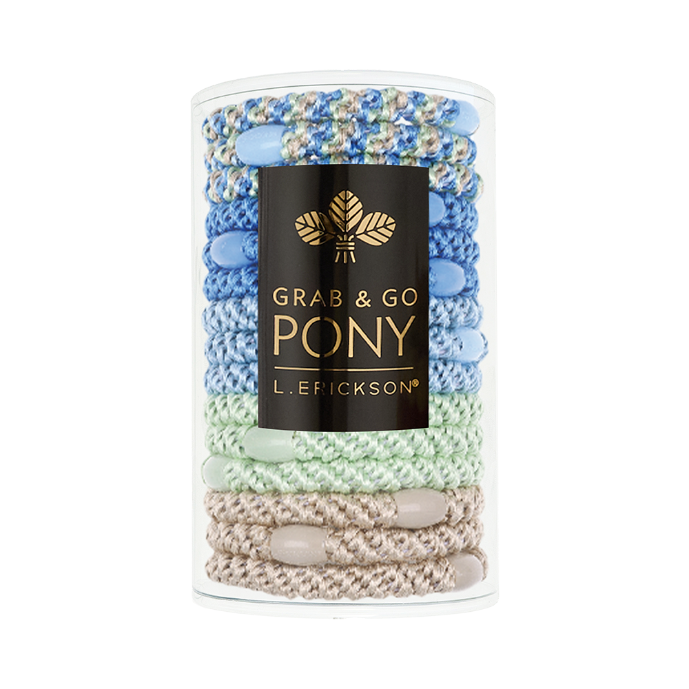 L. ERICKSON｜彈力髮圈桶-海鹽藍綠