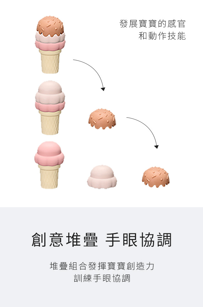 冰淇淋疊疊樂-創意堆疊手眼協調