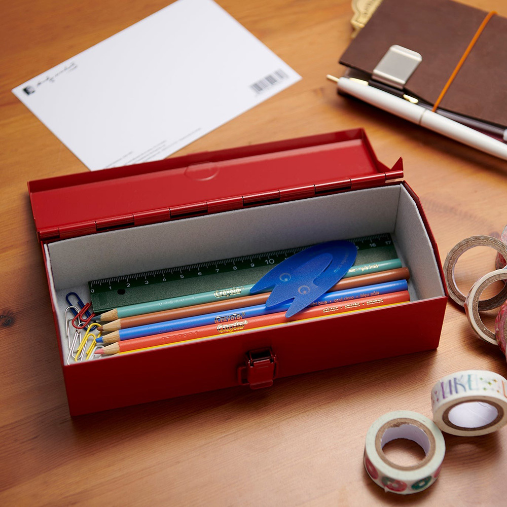 日本山型提把式鋼製單層收納盒Y-20 (2色)