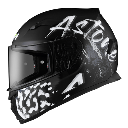 ASTONE GTO6 YC2 平黑灰 彩繪 全罩帽款式