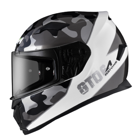 ASTONE GTO6 YC1 白黑 彩繪 全罩帽款式