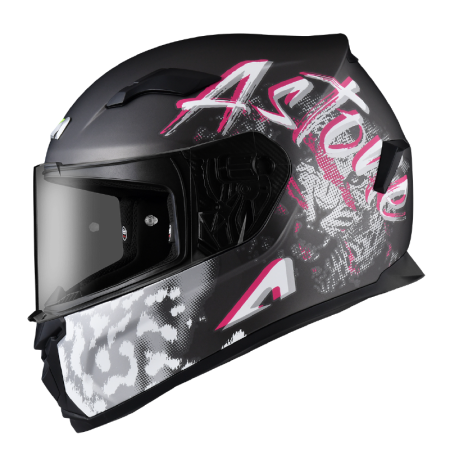 ASTONE GTO6 YC2 平深灰粉 彩繪 全罩帽款式