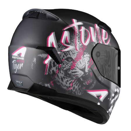 ASTONE GTO6 YC2 平深灰粉 彩繪 全罩帽款式