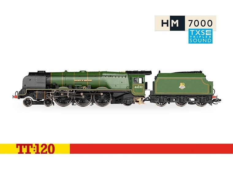 Hornby TT3011TXSM TT規 BR 4-6-2, 46232, Era 4 數位音效蒸汽車