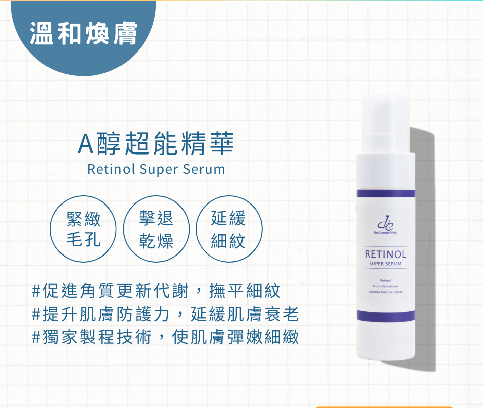 添加0.1% A醇超能精華