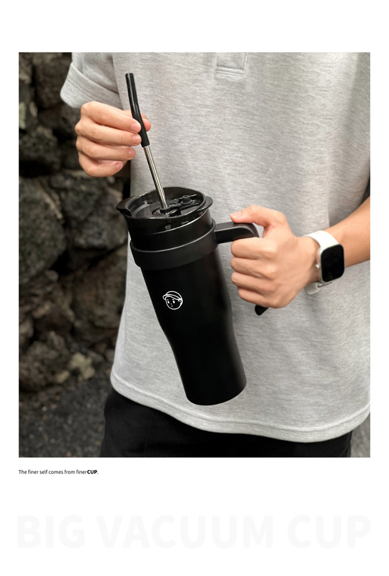 Finerworld 巨無霸吸管高身保溫杯 1.25L
