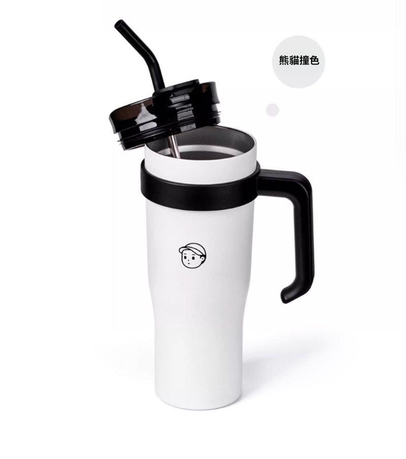 Finerworld 巨無霸吸管高身保溫杯 1.25L