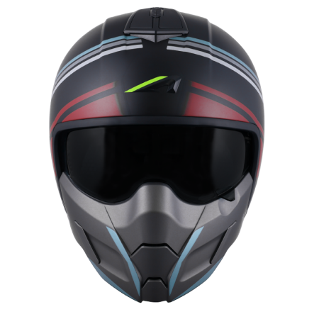 ASTONE SK6 平黑/VA2紅 彩繪 複合式帽款