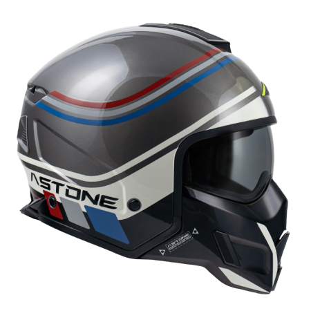 ASTONE SK6 淺黑/VA2法國 彩繪 複合式帽款