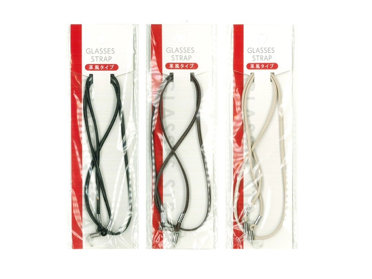 皮革風眼鏡掛繩
