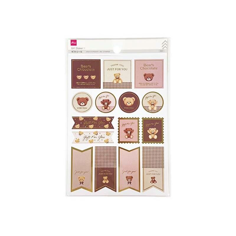 包裝封口貼/燙金小熊