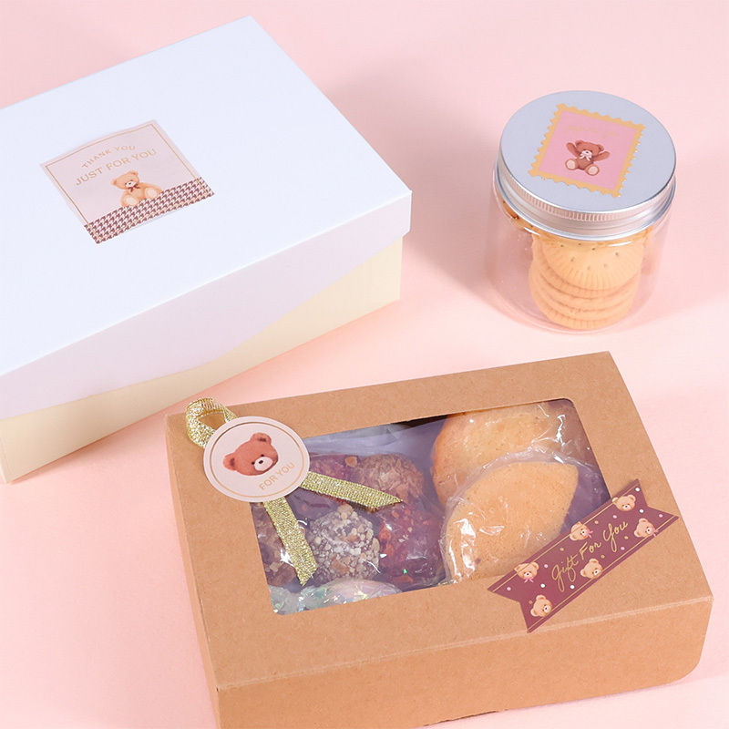 包裝封口貼/燙金小熊