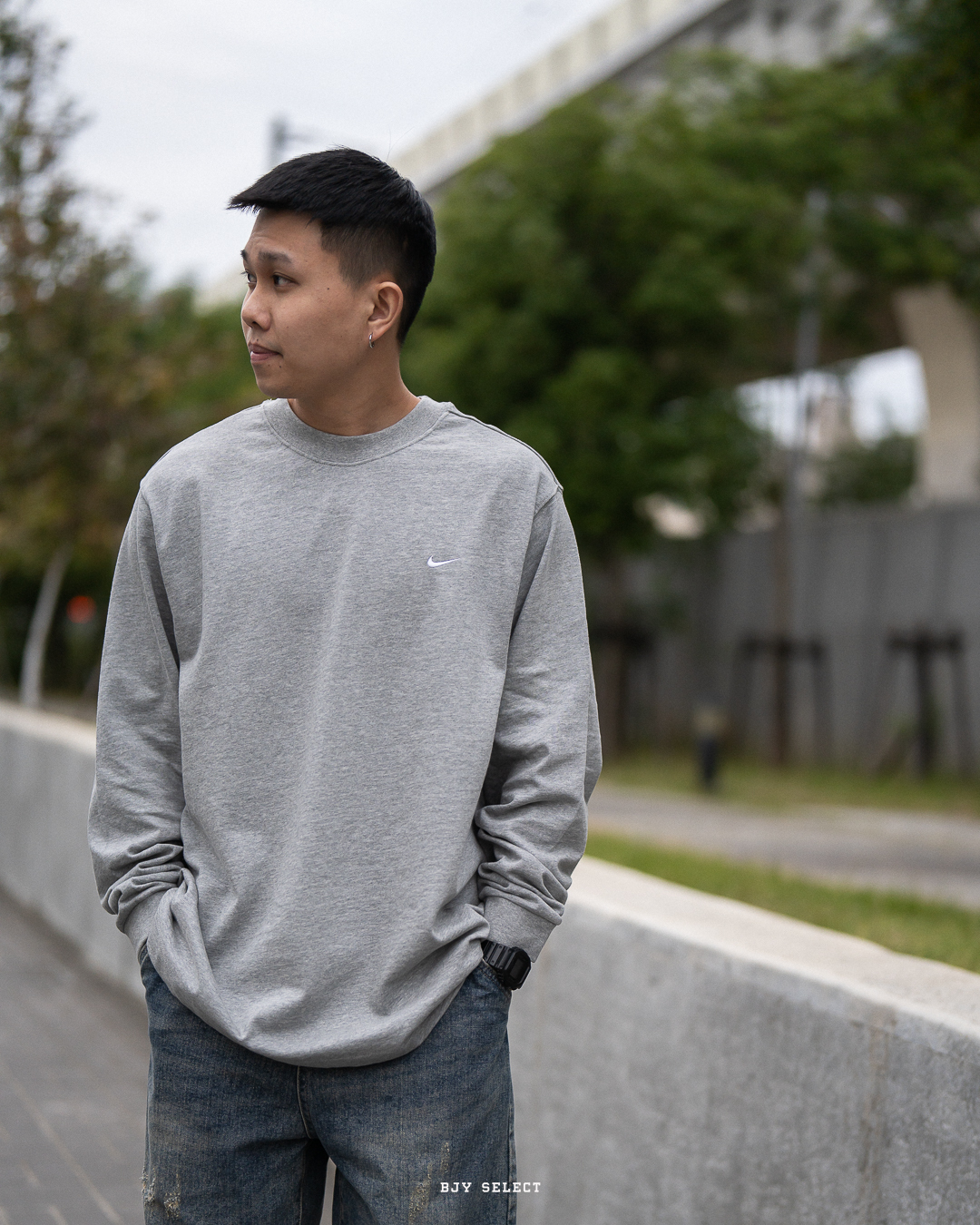 #預購 NIKE SOLO SWOOSH 重磅 刺繡LOGO 長T DX0885-010 黑 063 灰