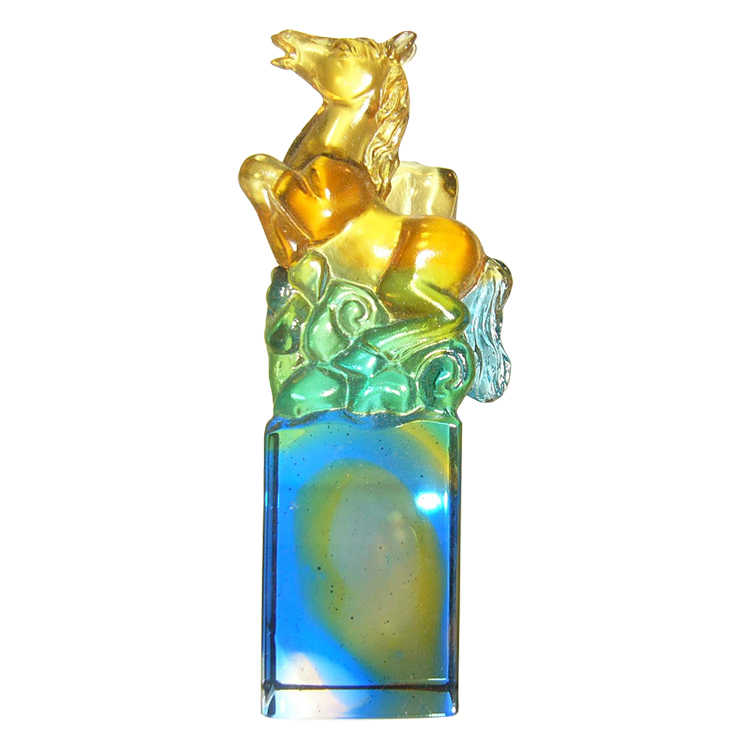 鹿港窯禮品館│十二生肖琉璃印章方印|客製手工篆刻|開運招財、升遷賀禮、彌月珍藏