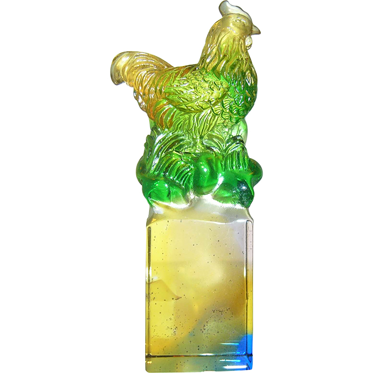 鹿港窯禮品館│十二生肖琉璃印章方印|客製手工篆刻|開運招財、升遷賀禮、彌月珍藏