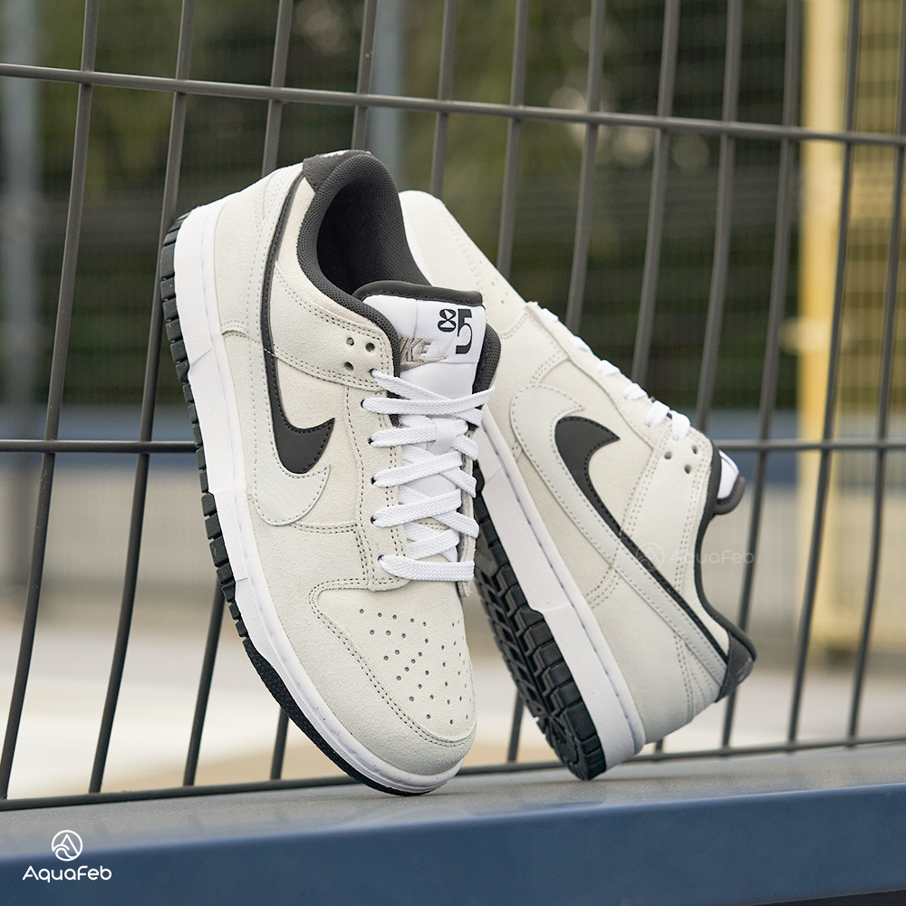 Nike Dunk Low SE 女 黑灰白 運動 休閒 經典 雙勾 低筒 Dunk 麂皮 休閒鞋 HV1800-101