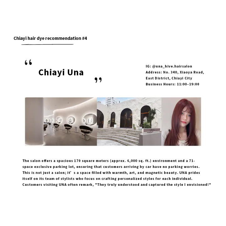 Chiayi hair coloring recommendation #4: Una
