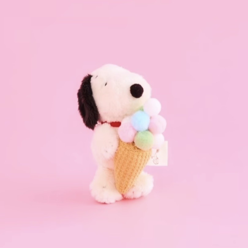 PEANUTS 日本PLAZA 史努比 冰淇淋 鑰匙圈 吊飾 /預購