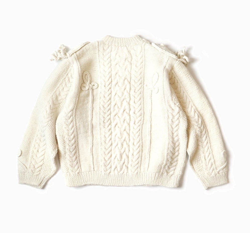 KAPITAL WOOL HAND KNIT NAPOLEON SWEATER - IVORY PRE ORDER ITEM (預訂中)