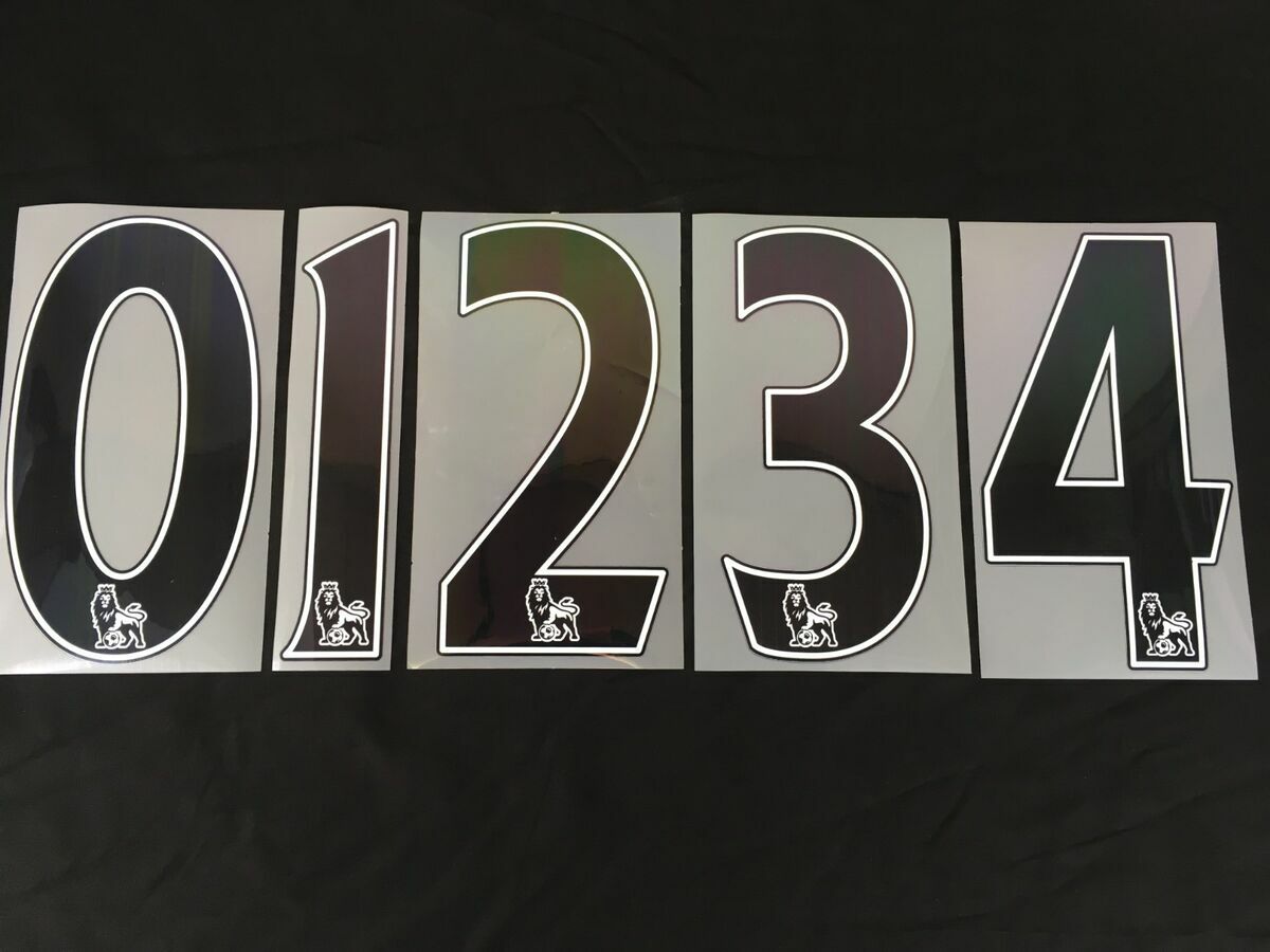 2013-2017 SportingID Premier League Official Number - Black