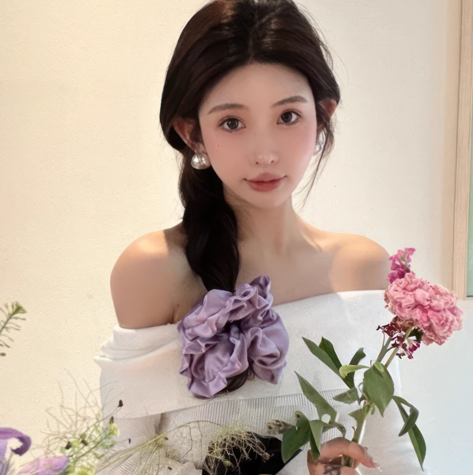 [2 FOR RM10] Satin Pleated Scrunchie