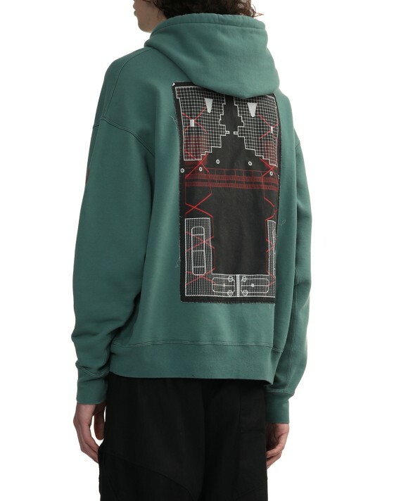 【Focus Store】預購 C.E Washed district patch heavy hoodie "Peacock Green" 帽T