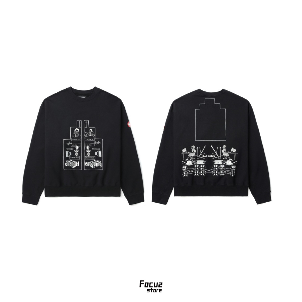 【Focus Store】預購 C.E Channel encoding crew neck sweatshirt "Black" 黑色