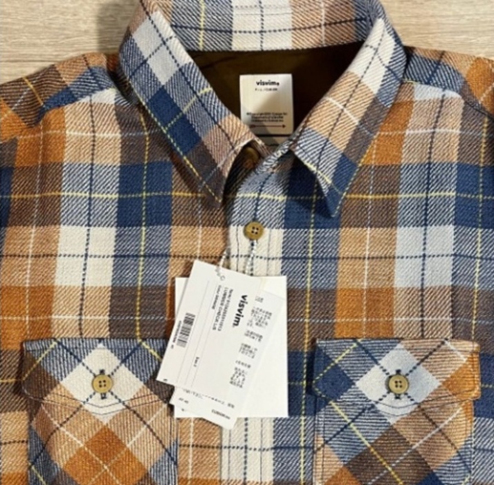 VISVIM LUMBER CHECK SHIRT L/S - ORANGE SIZE 2 PRE ORDER ITEM (預訂中)