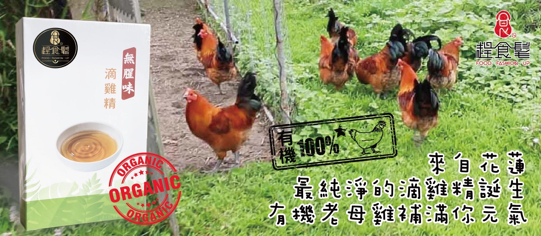 趕食髦_來自花蓮有機農場最純淨的滴雞精_有機老母雞補滿你元氣