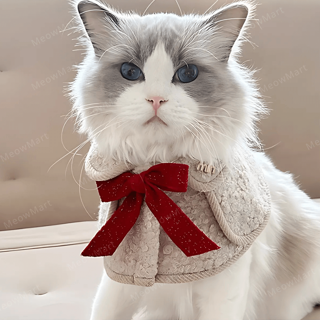 冬日蝴蝶結披肩